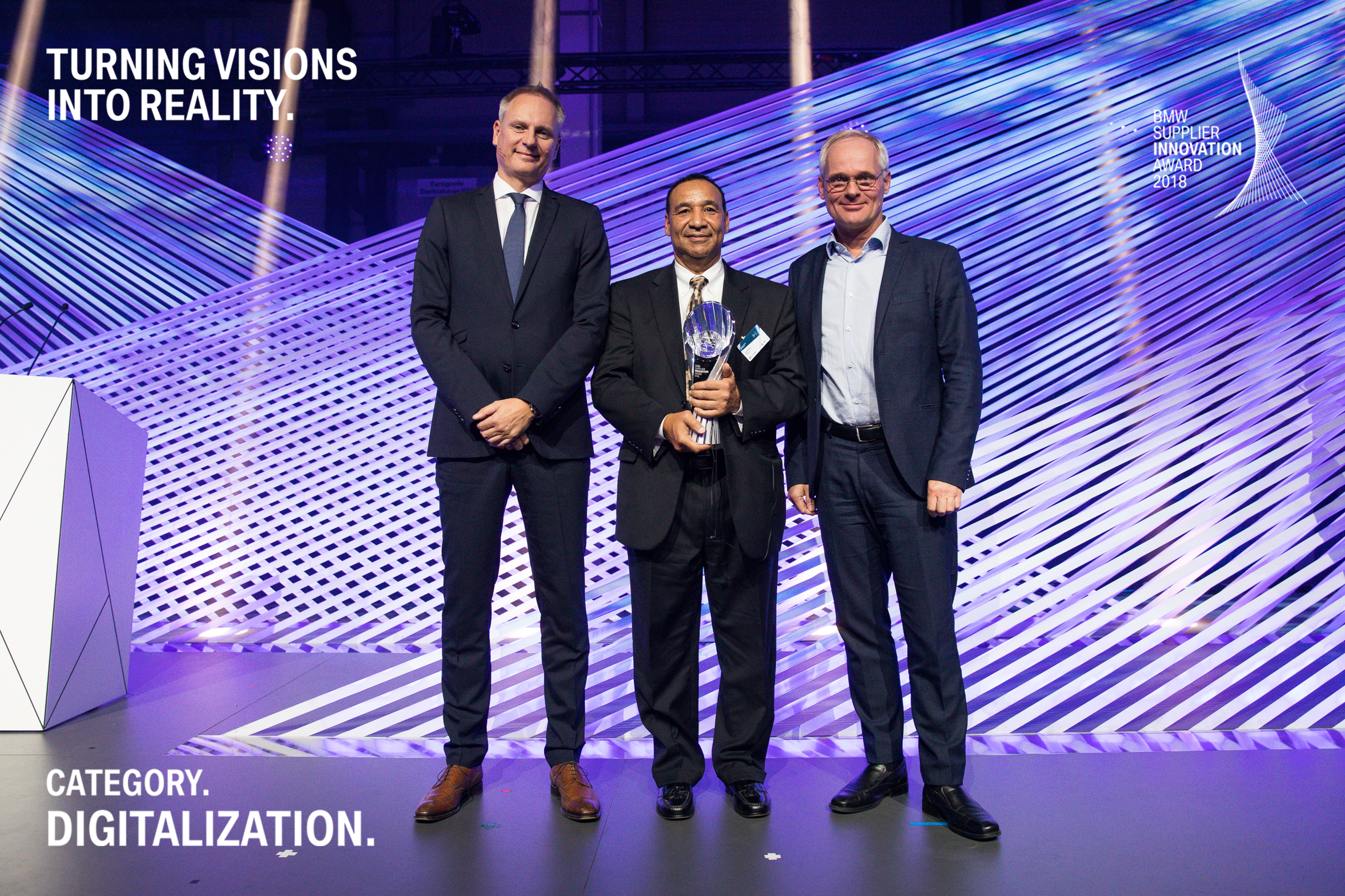 Joe Berry Accepting BMW Innovation Award