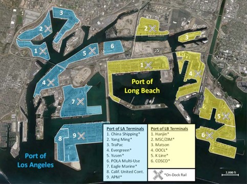 geofenced map of a port