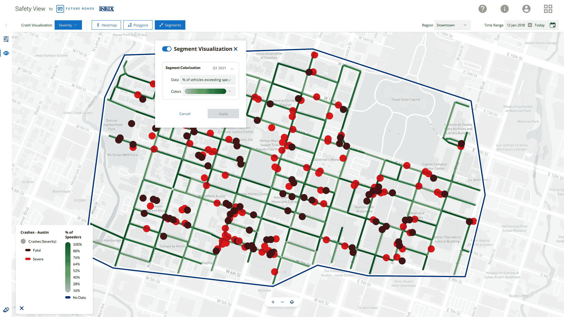 Compare Crashes To Speeding Locations